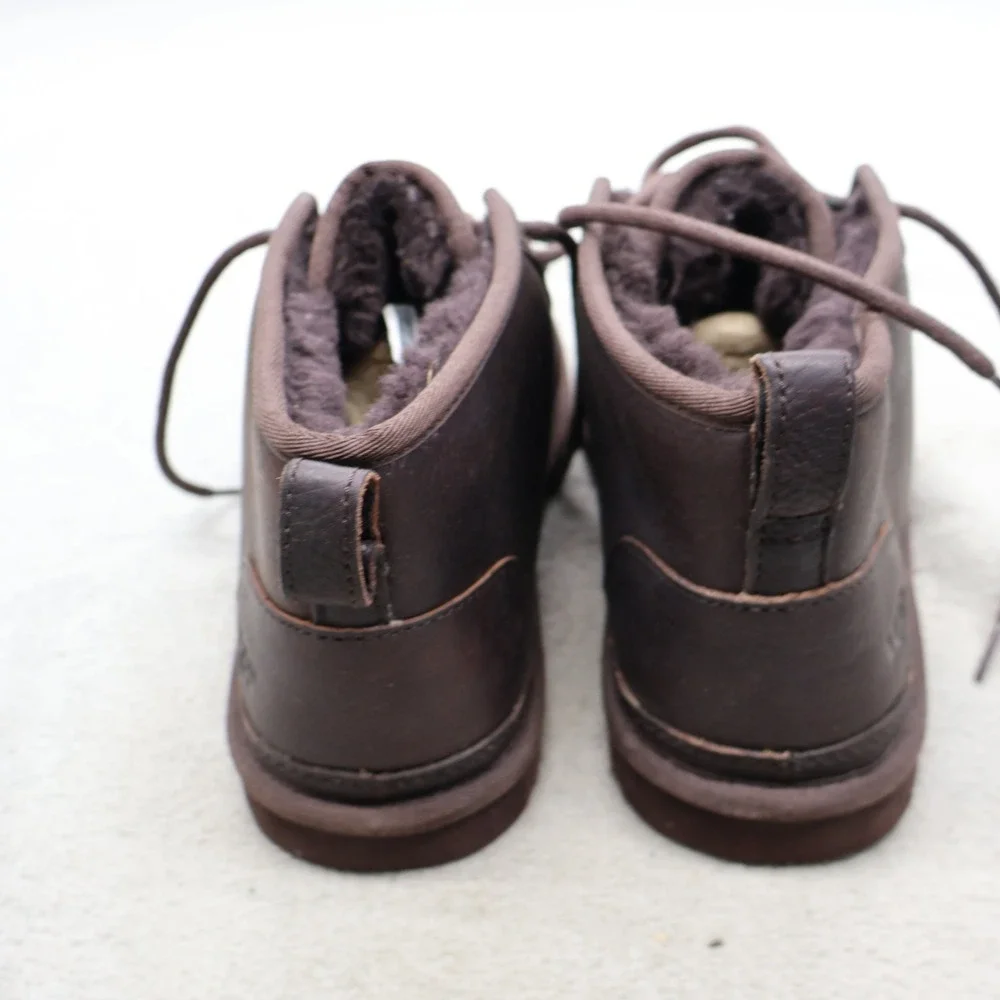 UGG Mens 9 Chukka Boots Brown Neumel Leather Lace Up Rugged Waterproof 1008908